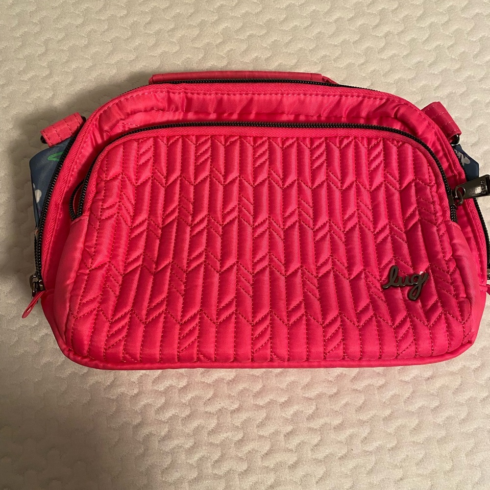 Lug Vibrant Pink Quilted Cosmetic Bag
